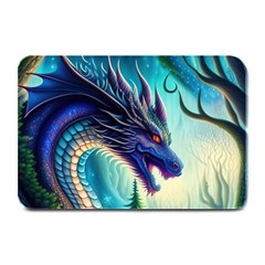 Ai Generated Dragon Fractal Art Texture Plate Mats