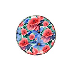 Classy Watercolor Flowers Hat Clip Ball Marker (10 Pack) by GardenOfOphir
