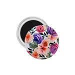 Country-chic Watercolor Flowers 1.75  Magnets
