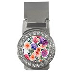 Country-chic Watercolor Flowers Money Clips (CZ) 