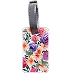 Country-chic Watercolor Flowers Luggage Tag (two sides)