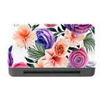 Country-chic Watercolor Flowers Memory Card Reader with CF