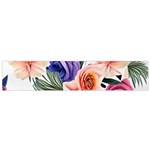 Country-chic Watercolor Flowers Small Premium Plush Fleece Scarf