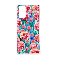 Brilliantly Hued Watercolor Flowers In A Botanical Samsung Galaxy Note 20 Tpu Uv Case by GardenOfOphir
