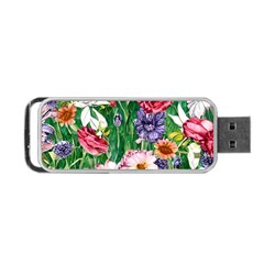 Vintage Tropical Flowers Portable Usb Flash (two Sides) by GardenOfOphir