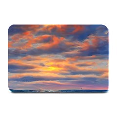Serene Sunset Over Beach Plate Mats by GardenOfOphir