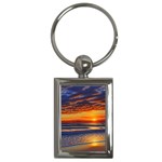 Nature s Sunset Over Beach Key Chain (Rectangle)