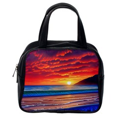 Sunset Over The Ocean Classic Handbag (one Side) by GardenOfOphir