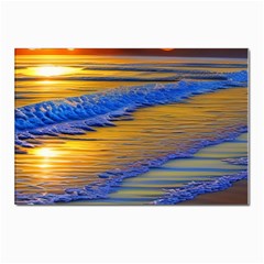 Waves Of Gold Postcards 5  X 7  (pkg Of 10) by GardenOfOphir