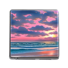 Sunset Over The Beach Memory Card Reader (square 5 Slot) by GardenOfOphir