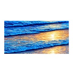 Ocean Sunset Satin Wrap 35  X 70  by GardenOfOphir