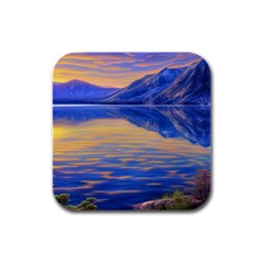 Dramatic Sunset Rubber Square Coaster (4 Pack) by GardenOfOphir