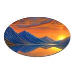 Glorious Sunset Oval Magnet