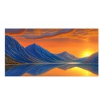 Glorious Sunset Satin Shawl 45  x 80 