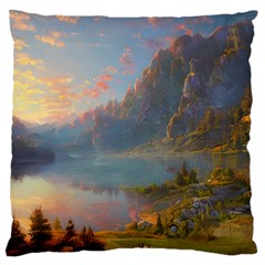 Marvelous Sunset Standard Premium Plush Fleece Cushion Case (one Side) by GardenOfOphir