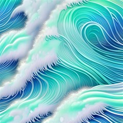 Stunning Pastel Blue Ocean Waves Play Mat (rectangle) by GardenOfOphir