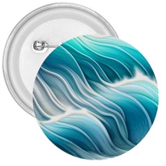 Pastel Blue Ocean Waves Iii 3  Buttons by GardenOfOphir