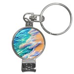 Waves At The Ocean s Edge Nail Clippers Key Chain