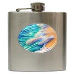 Waves At The Ocean s Edge Hip Flask (6 oz)