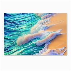 Waves At The Ocean s Edge Postcard 4 x 6  (pkg Of 10) by GardenOfOphir