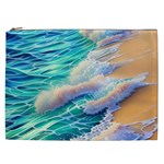 Waves At The Ocean s Edge Cosmetic Bag (XXL)