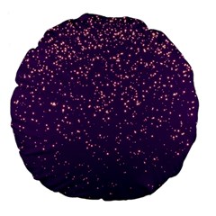 Purple Glittery Backdrop Scrapbooking Sparkle Large 18  Premium Flano Round Cushions