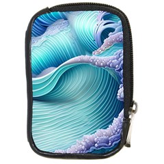 Pastel Sea Waves Compact Camera Leather Case by GardenOfOphir