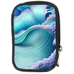 Pastel Sea Waves Compact Camera Leather Case Front