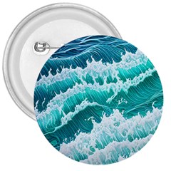Waves On The Ocean Ii 3  Buttons by GardenOfOphir
