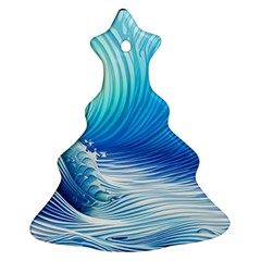 Nature s Beauty; Ocean Waves Christmas Tree Ornament (two Sides) by GardenOfOphir