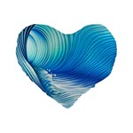 Nature s Beauty; Ocean Waves Standard 16  Premium Flano Heart Shape Cushions Front