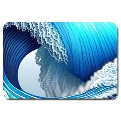 The Power Of The Ocean Large Doormat by GardenOfOphir