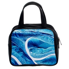Blue Wave Classic Handbag (two Sides) by GardenOfOphir