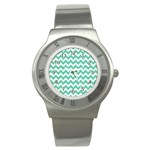 Chevron Pattern Giftt Stainless Steel Watch