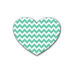 Chevron Pattern Giftt Rubber Heart Coaster (4 pack)