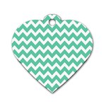Chevron Pattern Giftt Dog Tag Heart (Two Sides)