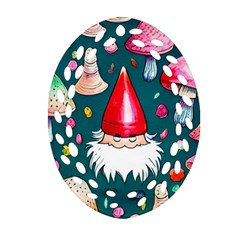 Mushrooms (228) Ornament (oval Filigree) by GardenOfOphir