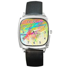 Abstract-14 Square Metal Watch by nateshop
