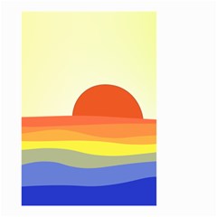 Sunset Nature Sea Ocean Small Garden Flag (two Sides) by Ravend