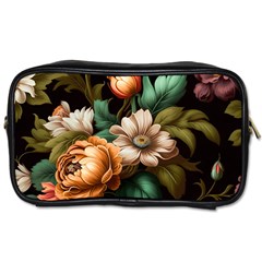 Floral Flower Blossom Bloom Flora Toiletries Bag (two Sides)