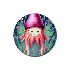 Toadstool Necromancy Mojo Rubber Round Coaster (4 Pack) by GardenOfOphir