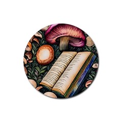 Conjure Mushroom Charm Spell Mojo Rubber Coaster (round) by GardenOfOphir
