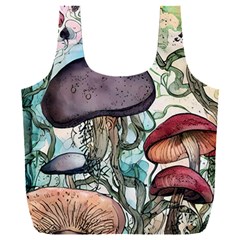 Shroom Magic Mushroom Charm Full Print Recycle Bag (xxl) by GardenOfOphir