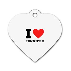 I Love Jennifer  Dog Tag Heart (one Side)
