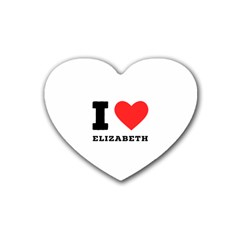 I Love Elizabeth  Rubber Coaster (heart) by ilovewhateva
