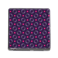 Geometric Pattern Retro Style Background Memory Card Reader (square 5 Slot) by Ravend