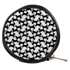 Playful Pups Black And White Pattern Mini Makeup Bag by dflcprintsclothing