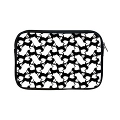 Playful Pups Black And White Pattern Apple Ipad Mini Zipper Cases by dflcprintsclothing