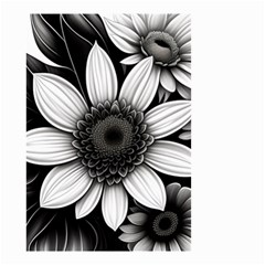 Sketch Flowers Art Background Photorealistic Small Garden Flag (two Sides)