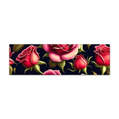 Roses Flowers Pattern Background Sticker Bumper (10 Pack)